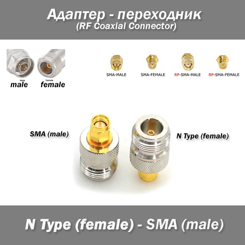 Переходник N Type Female мама SMA Male папа адаптер для цена