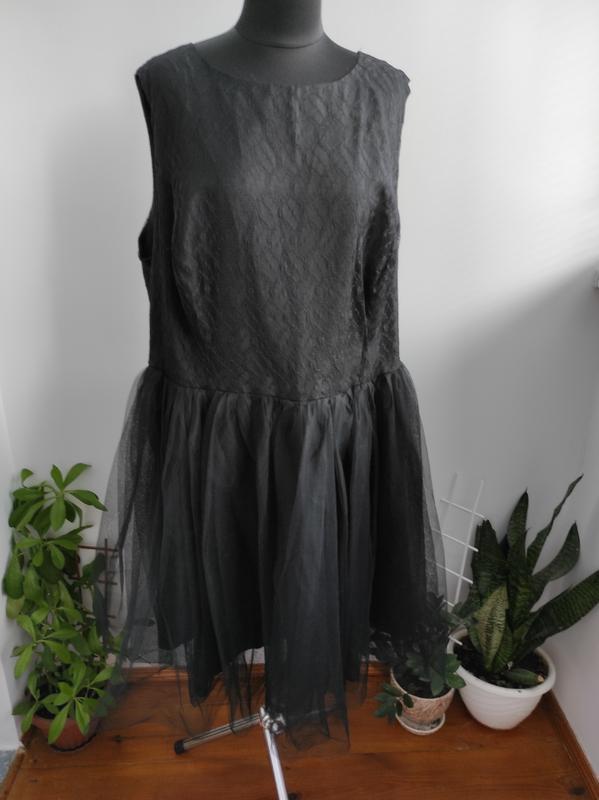 Шикарное вечернее нарядное платье с фатиновой юбкой 26 р от asos