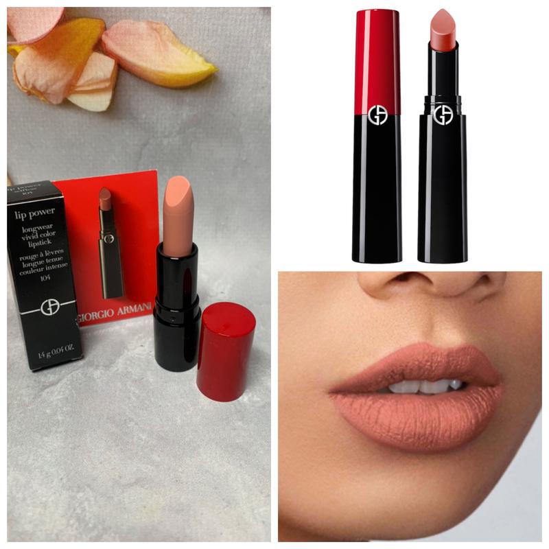 giorgio armani lip power long lasting satin 104 selfless