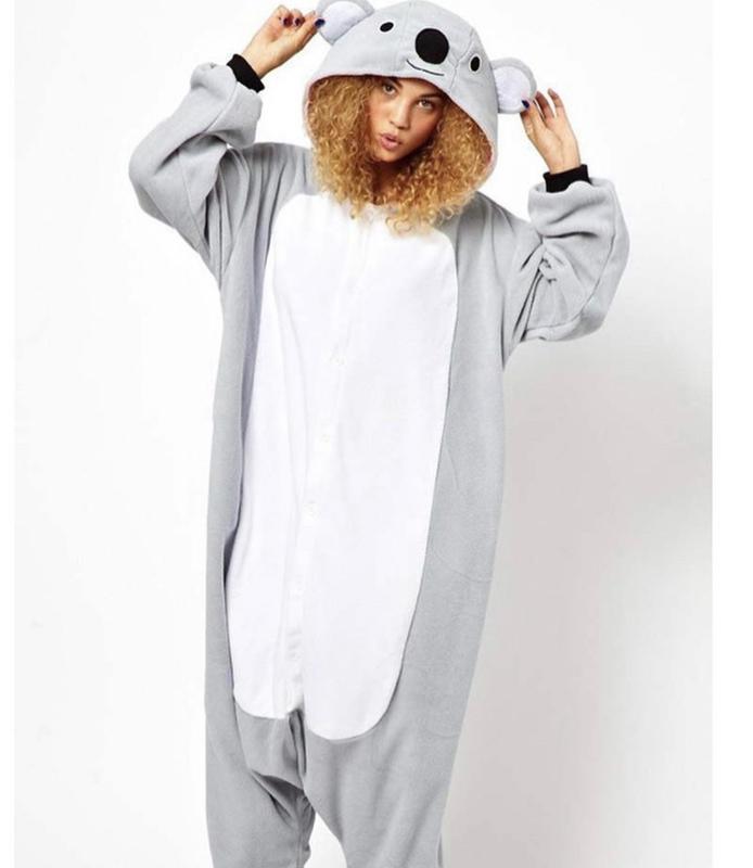 Кигуруми пижама цельная коала пижамка теплая плюшевая