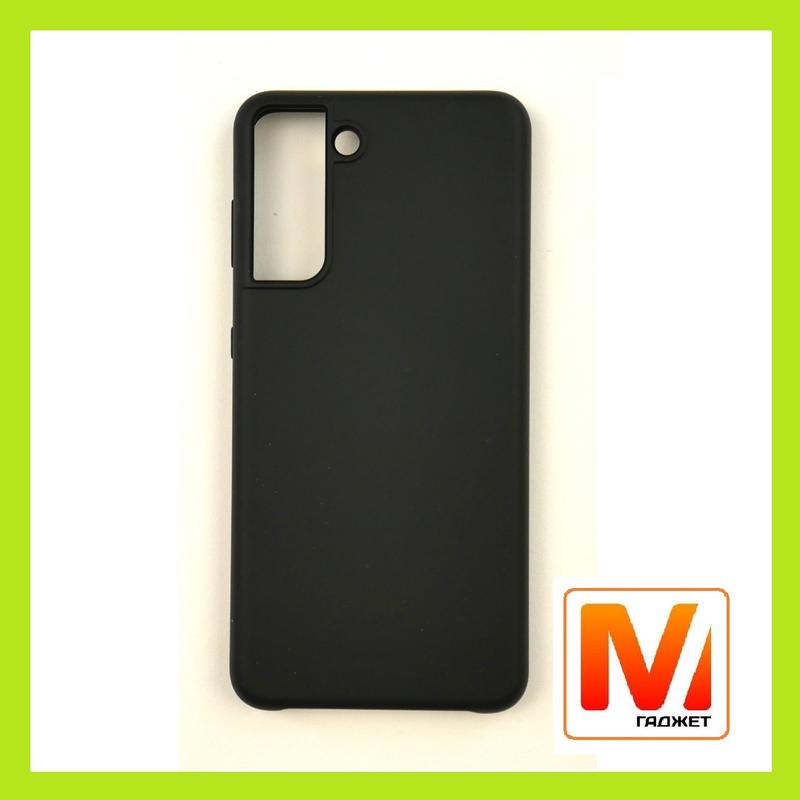 Чехол накладка Jelly Silicone Case Samsung S21 Black с микрофи...