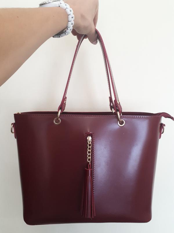 Бордовая женская сумка