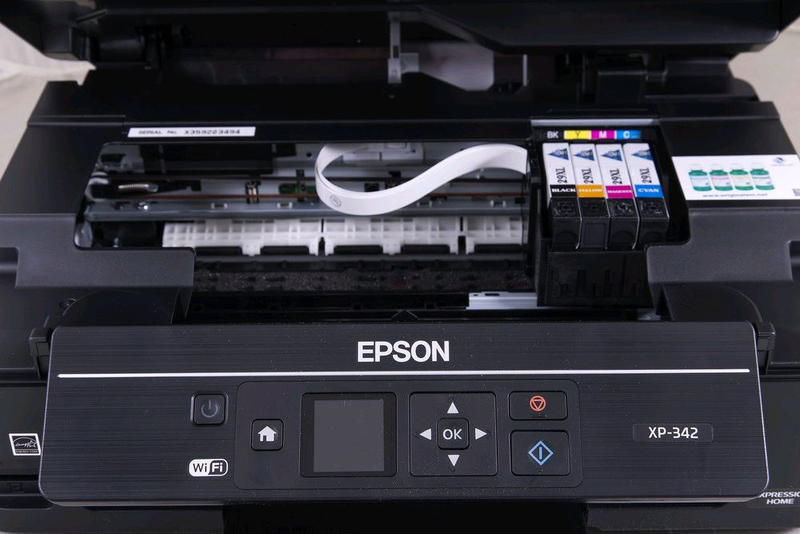 Панель управления принтера Epson XP-342 экран кнопки