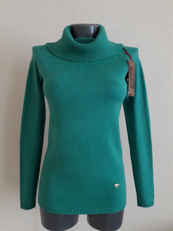 Мега теплый,плотный,облегающий женственный свитер с кашемиром,...