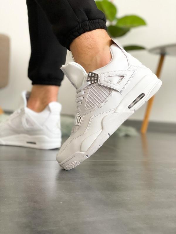 jordan retro 4 white metallic silver