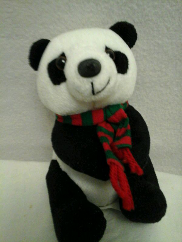 Мягкая игрушка мишка панда в шарфе  привезён с Европы