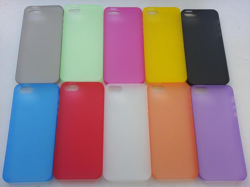 Тонкие пластиковые чехлы iphone 5/5s(желтый, оранжевый)