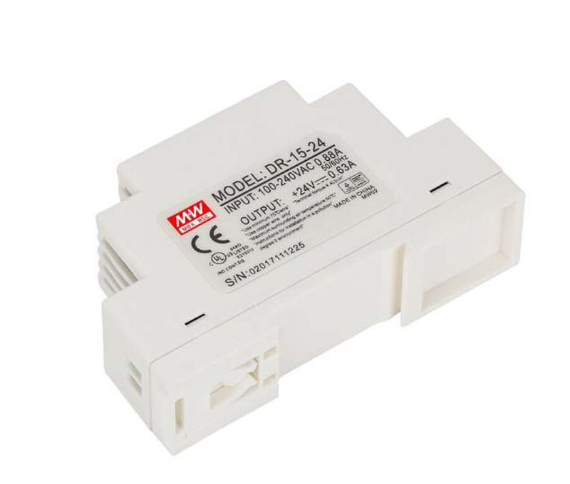 DR-15-24 источник питания на DIN-рейку, 24В, 0,63А, 15Вт блок ...: цена ...