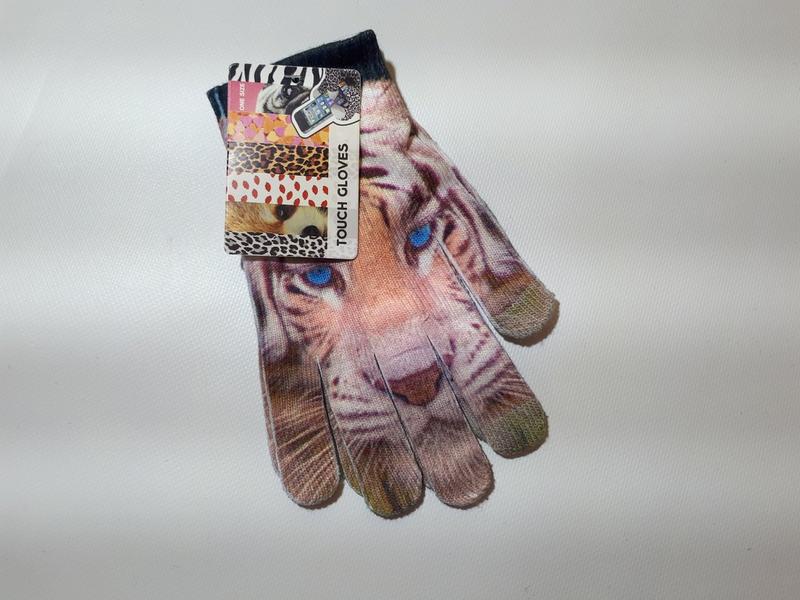 Сенсорные перчатки с ярким принтом cookie company touch gloves