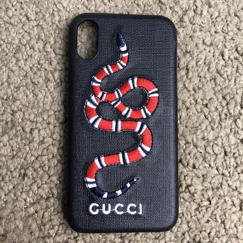 Chohol Gucci Iphone X Case Kingsnake Embroidery Black Supreme 300 Kupiti Na Izi