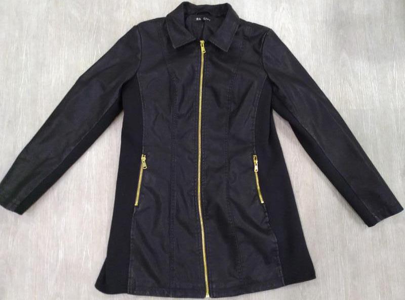 Женская удлиненная куртка-плащ  baccini из эко-кожи