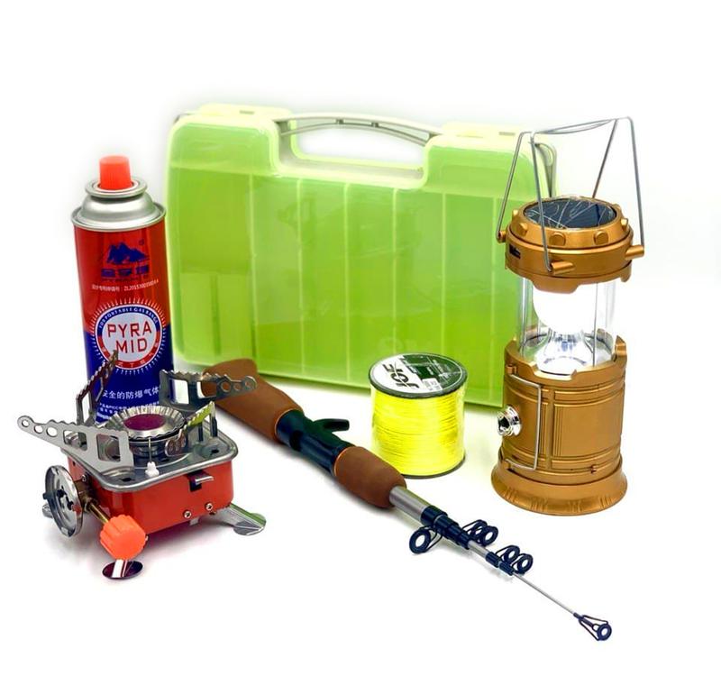 Набор для рыбалки 6 в 1, комплект туриста: горелка, баллон, ящ...: цена ...