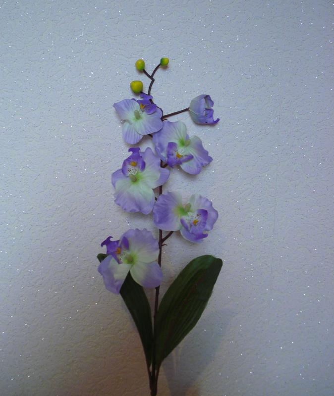 Искусственные цветы орхидеи (нежно-сиреневые)
