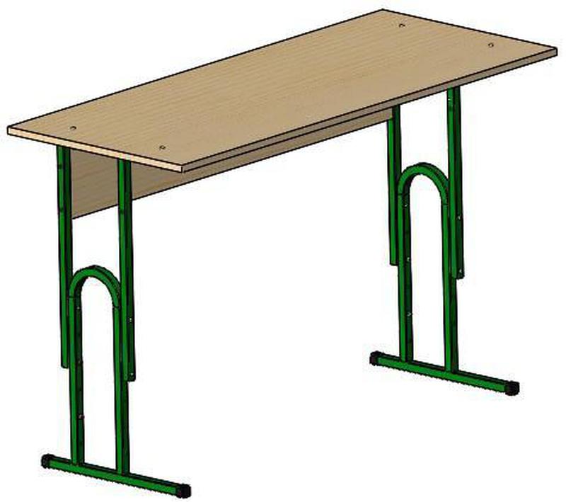 Двухместный стол для школьника с ящиками