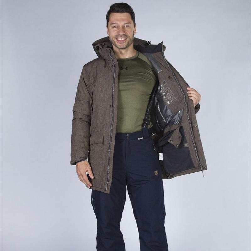 Мужская зимняя удлиненная куртка SNOW p.XXL(52)