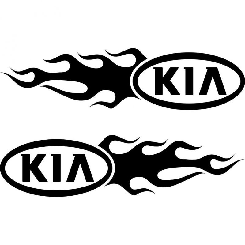 Набор виниловых наклеек на автомобиль - KIA Пламя (2шт.): цена 50 грн ...