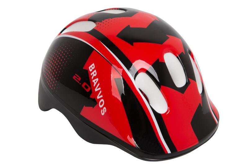 Шлем велосипедный HEL100 (черно-красный)