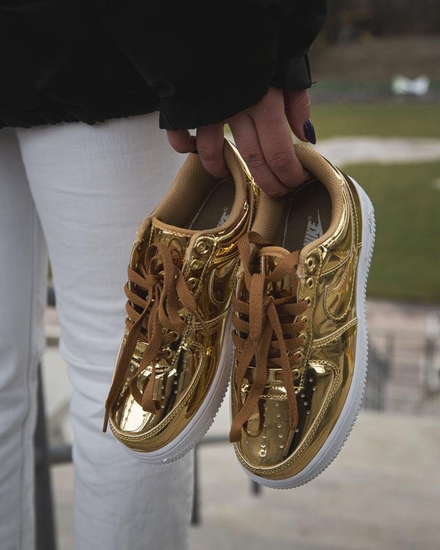 Кроссовки женские nike air force 1, золотые, найк аир форс (на...: цена ...