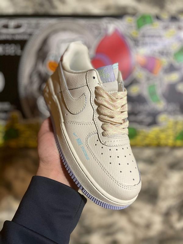 Кроссовки женские nike air force 1 бежевые (найк аир форс, кро ...