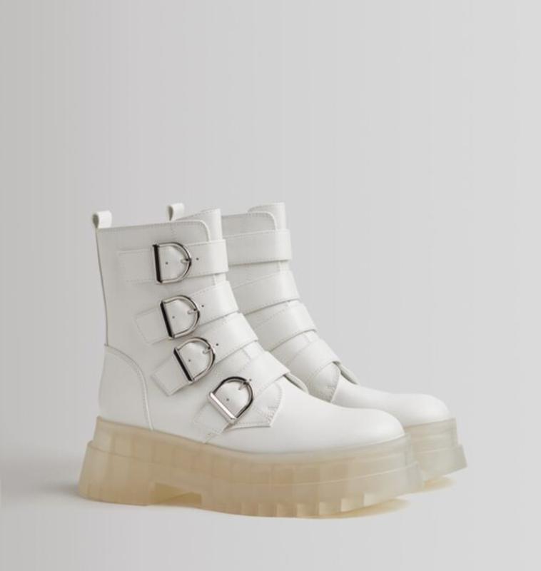 Стильные белые ботинки bershka - 1150 грн, купить на ИЗИ (33219283)