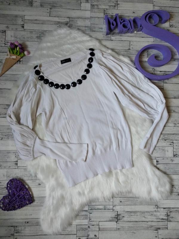 Кофта свитер женский белый с камнями miss lola