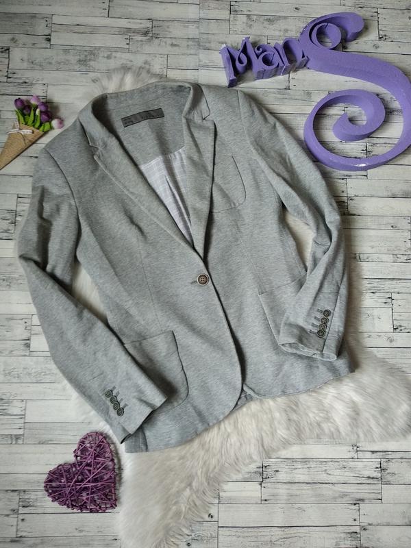 Пиджак zara basic женский серый