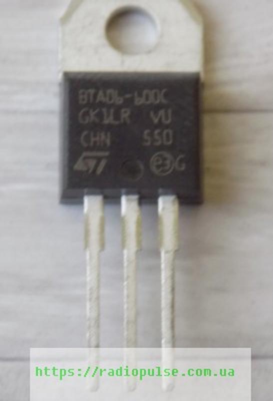 Симмистор BTA06-600C ( BTA06-600CW )(6A;600V,Igt=0.025A) , ТО220: цена ...