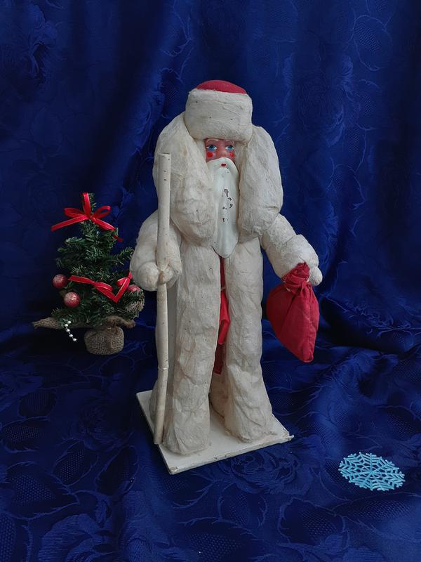 Дед мороз ссср ровенская фабрика игрушки 1972 год вата