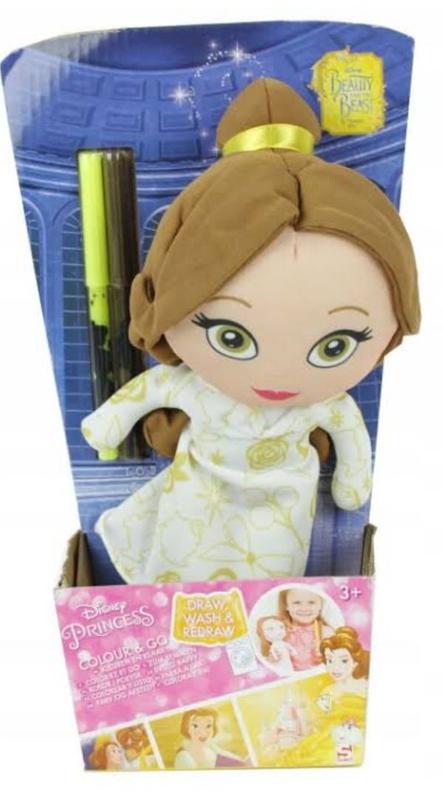Мягкая кукла Принцесса Бель Disney Princess Color Go для раскраши