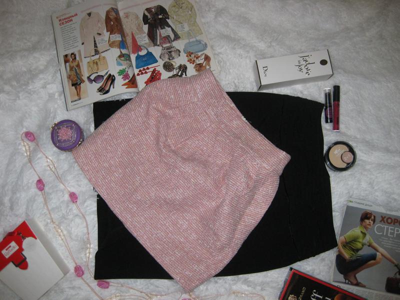 Юбка короткая светло-розовая xs, zara,км1037 с кармана по бокам