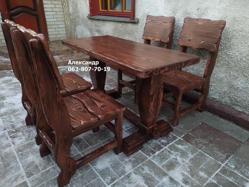 Комплект мебели Рустик ( стол стулья ) из дерева под старину