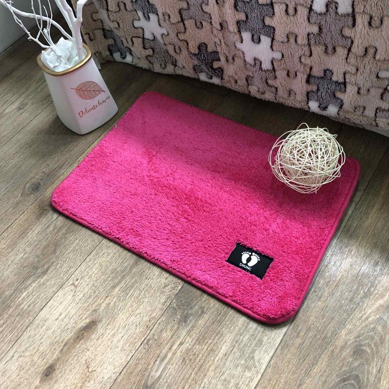 Мягкий коврик в ванную 40х60 см розовый