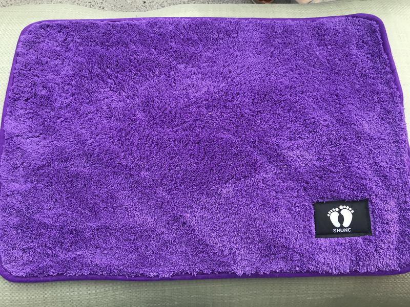 Мягкий коврик в ванную 40х60 см фиолетовый