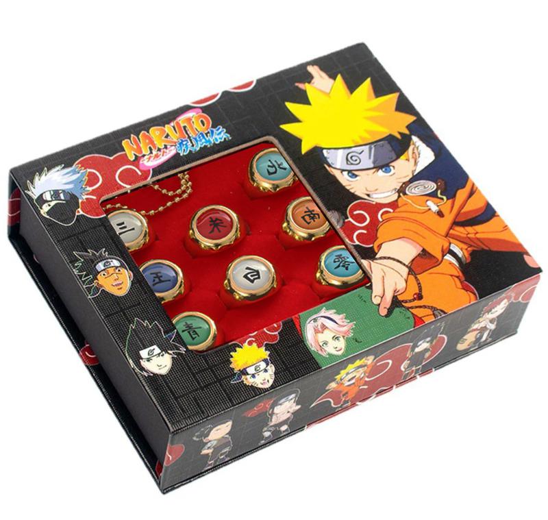 Набор Колец Наруто в подарочной упаковке - Косплей Аниме - Naruto