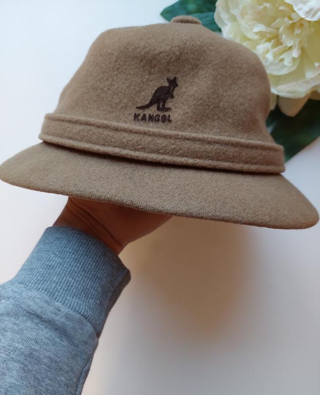 Винтажная шерстяная панама шляпка бежевая  фетровая  от kangol ????