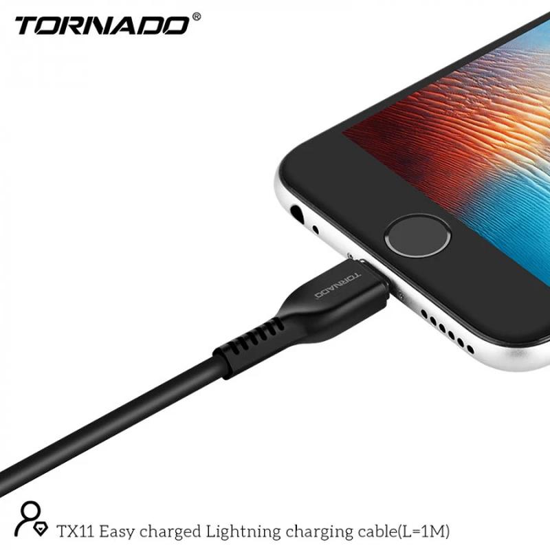 USB кабель Tornado TX11 Lightning (2,4A/1м)- черный - 131 ₴, купить на ИЗИ  (37345364)