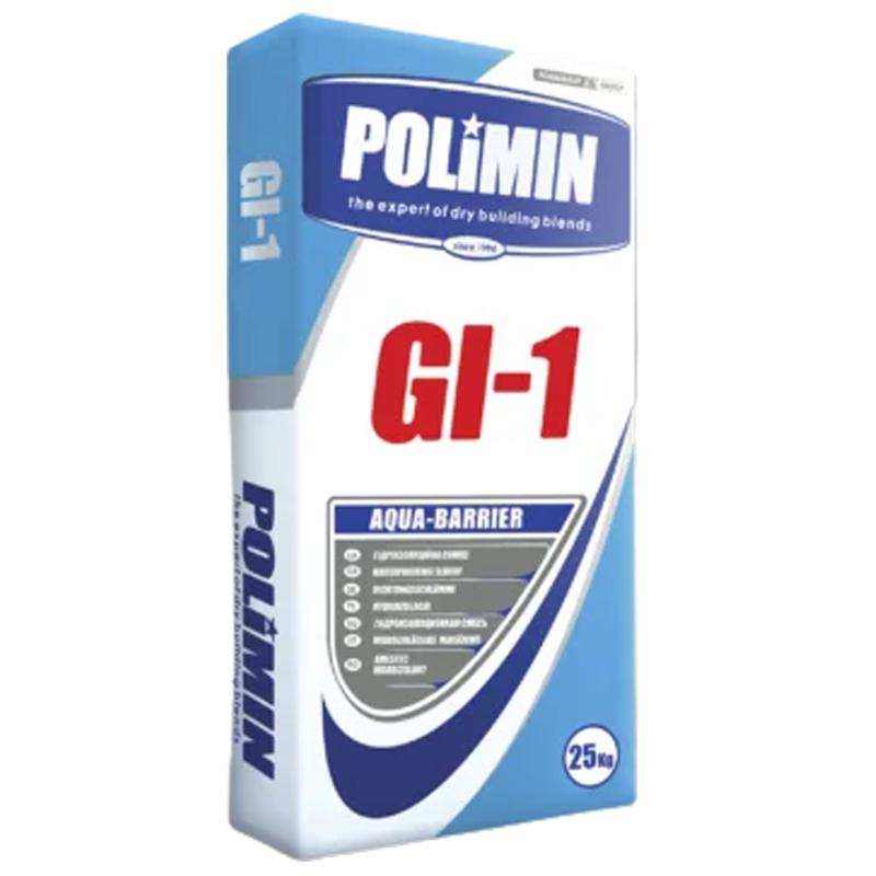 Штукатурка гідроізолююча Полімін GI-1 Аква-бар'єр (25 кг) Poli...: ціна ...