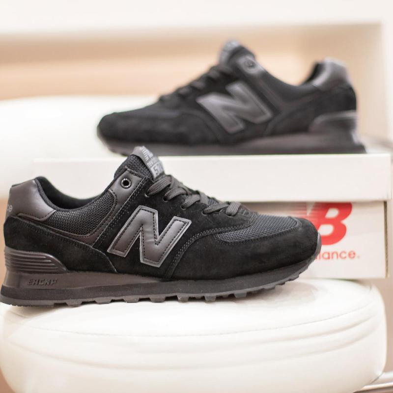 New Balance 574 черные нью баланс женские кроссовки кросовки кеды ...