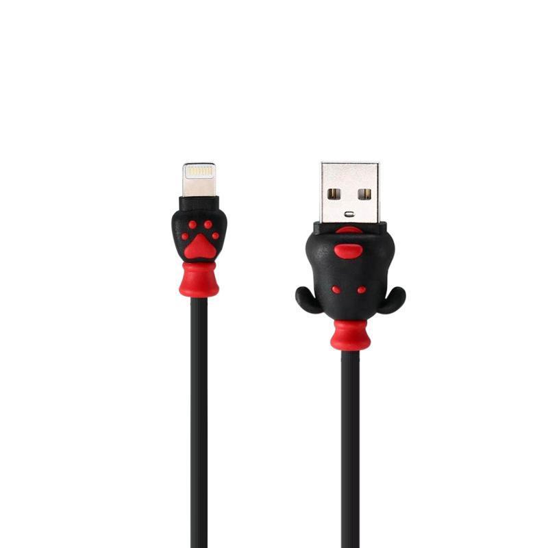 USB Cable Remax (OR) Dog Styled RC-106i Lightning Black 1m - 219 ₴, купить на IZI (39400376)