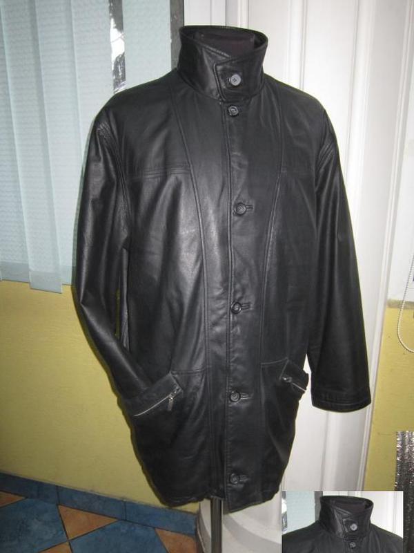 Большая кожаная мужская куртка LEATHER CLOTHES. 66р. Лот 713