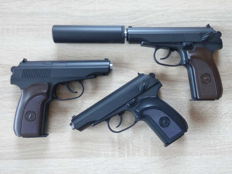 Страйкбольный пистолет Макарова из металла, ПМ с глушителем: цена 680 ...