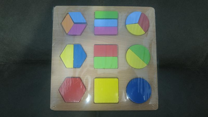 Деревянная логическая игра- вкладыш, геометрические фигуры