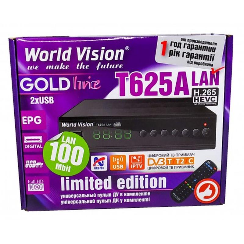 T2-тюнер Цифровий ресивер World Vision T625A Lan +IPTV з універса: цена ...