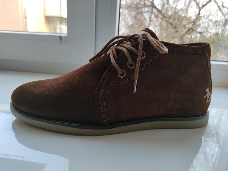 Original penguin mens outlet lawyer suede boots brown