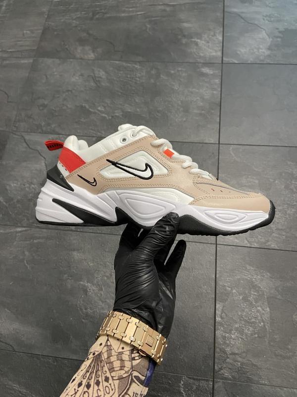 nike tekno beige white