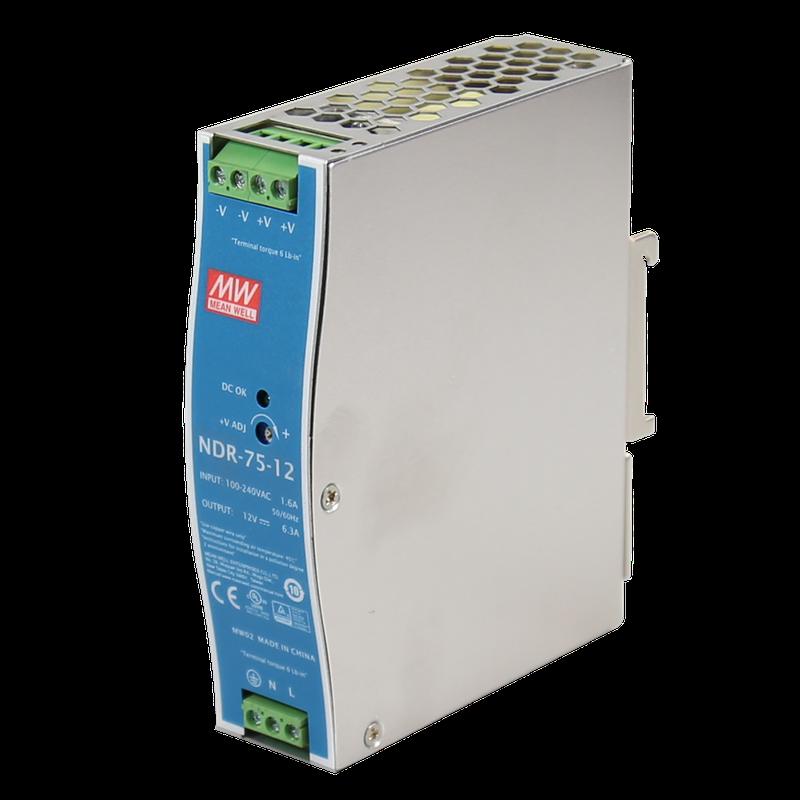 Блок питания MEAN WELL NDR-75-12 3,2A 24V DC 75,6W на DIN-рейк ...