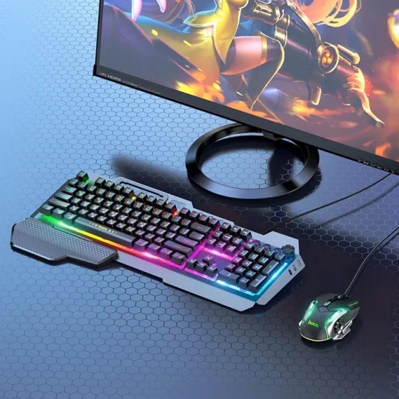 Игровой комплект проводной для ПК 2в1 клавиатура и мышь с подс... - 616 ...