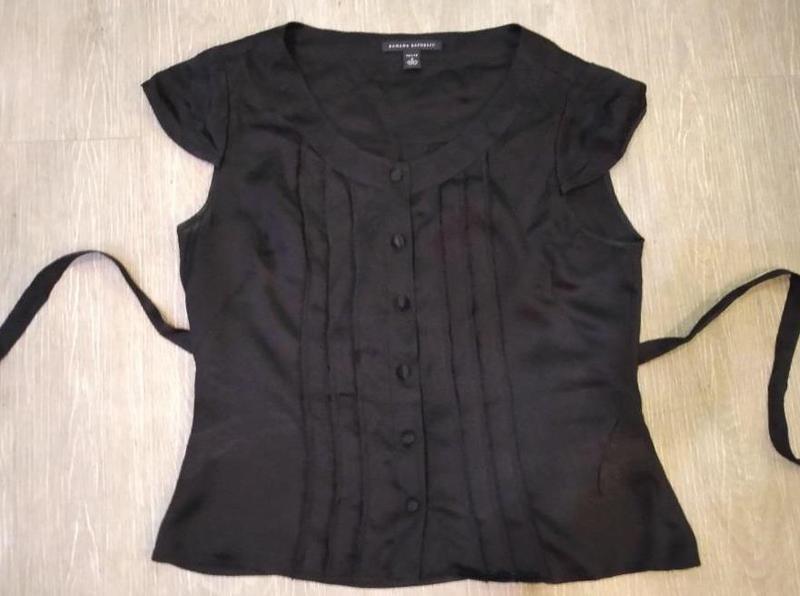 Черная шелковая  блуза ann taylor loft. размер s.