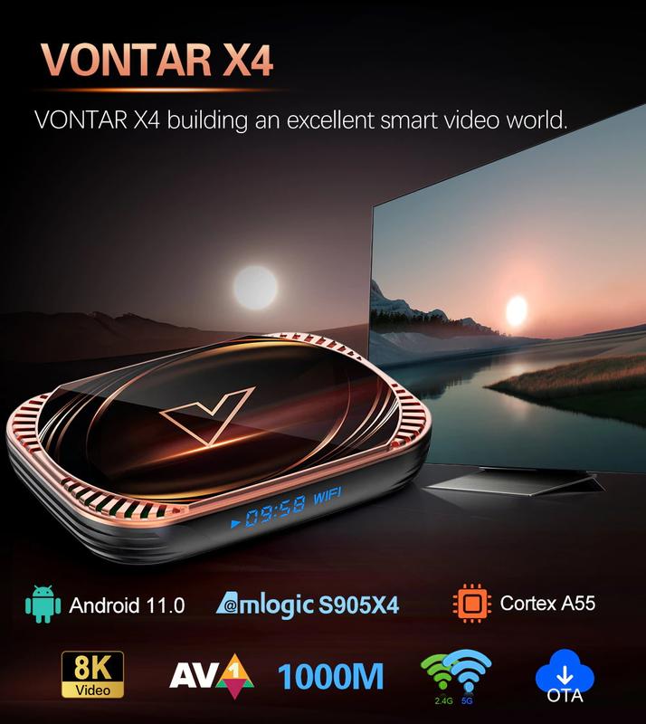 Vontar X4 4/32GB Android 11 S905X4 AV1 смарт тв-приставка tv box - 2120  грн, купити на ІЗІ (42874571)