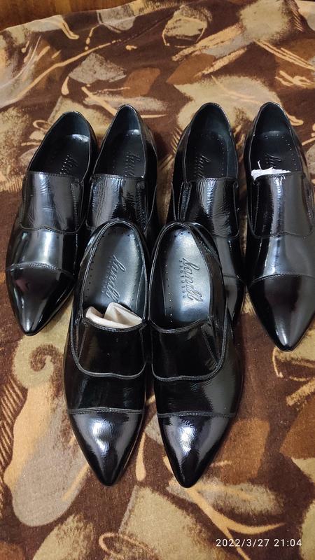 Лаковые туфли мужские чёрные новые landl